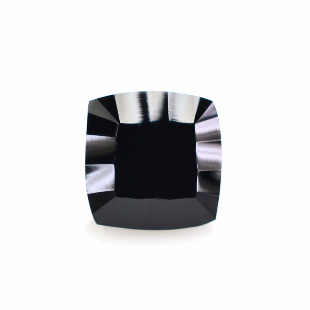 BLACK ONYX CONCAVE CUT CUSHION (DES#71) 8MM 3.14 Cts.