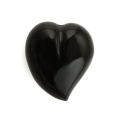 BLACK ONYX SACRED HEARTS (DES#133) HALF DRILL 11.50X10MM 5.56 Cts.