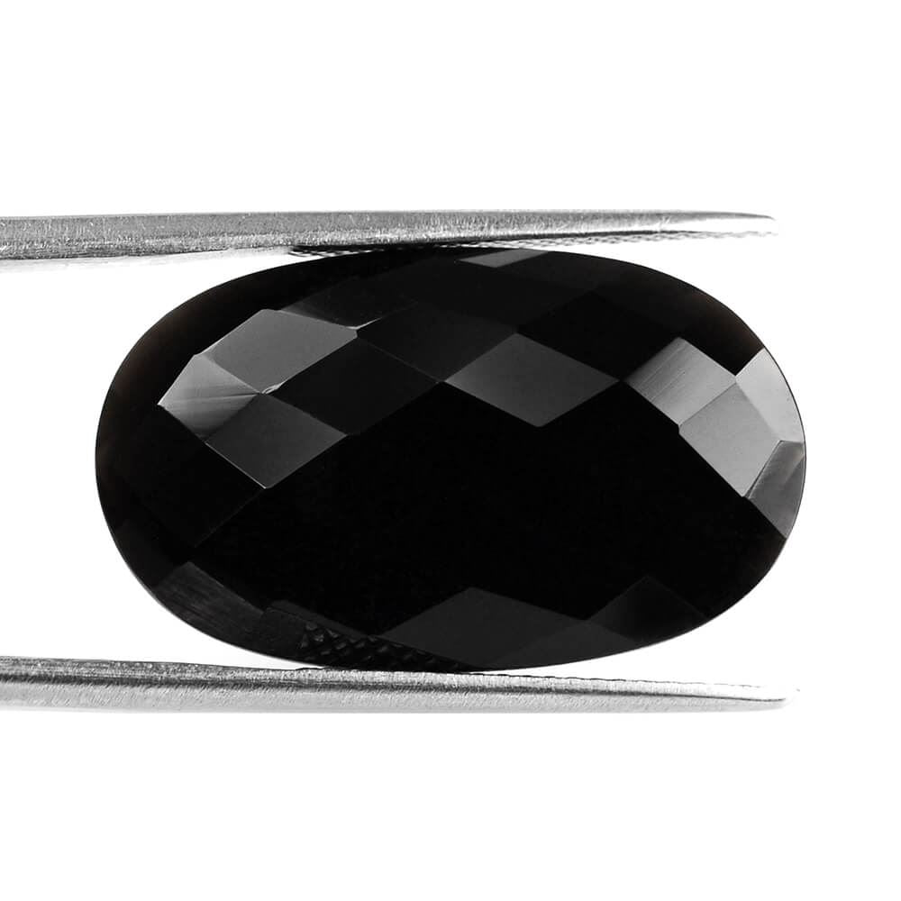 BLACK ONYX BRIOLETTE OVAL 25X15MM 16.92 Cts.