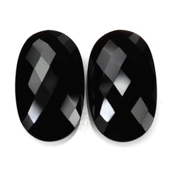 BLACK ONYX BRIOLETTE OVAL 25X15MM 16.92 Cts.