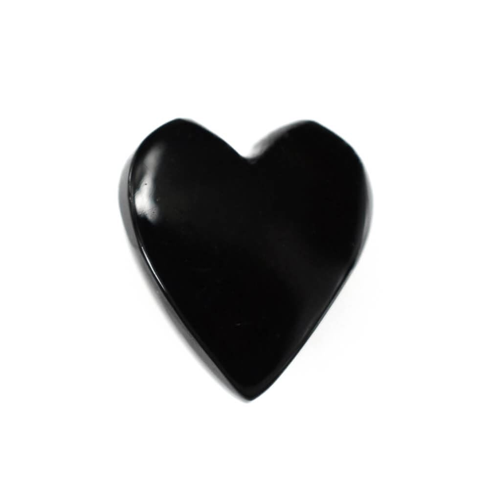 BLACK ONYX HEART CAB 7X6MM 1.10 Cts.