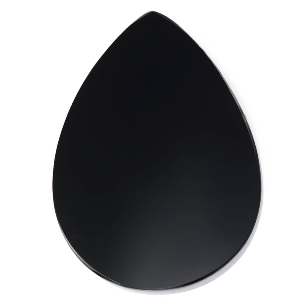 BLACK ONYX PLAIN PEAR PLATE 30X22MM 23.46 Cts.