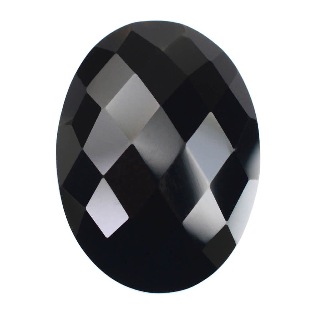 BLACK ONYX BRIOLETTE OVAL 16X12MM 7.38 Cts.