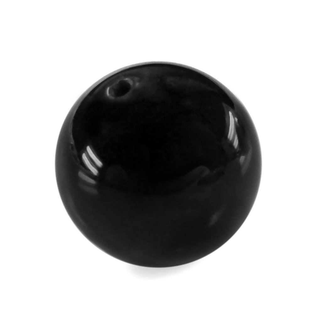 BLACK ONYX PLAIN ROUND BALL (HALF DRILL) 12MM 11.29 Cts.