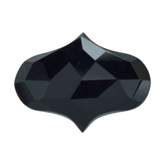 BLACK ONYX ROSE CUT FANCY CAB 22X6MM 7.18 Cts.