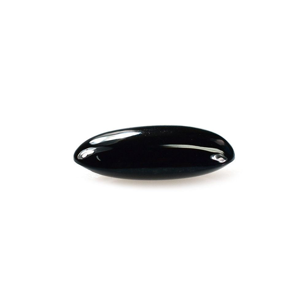 BLACK ONYX PLAIN LENTIL FANCY 10.50X6.80MM 1.63 Cts.