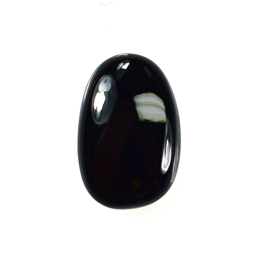 BLACK ONYX PLAIN LENTIL FANCY 10.50X6.80MM 1.63 Cts.