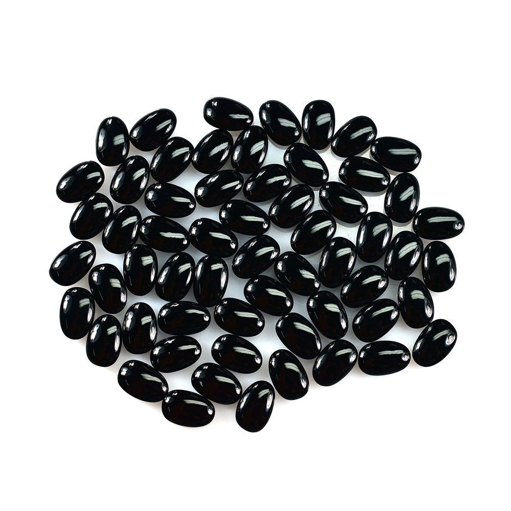 BLACK ONYX PLAIN LENTIL FANCY 10.50X6.80MM 1.63 Cts.