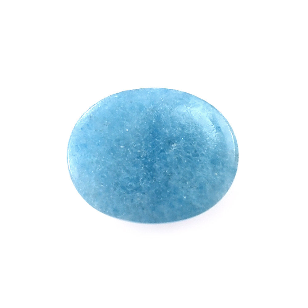 BLUE QUARTZ PLAIN OVAL CAB 10X8MM 2.74 Cts.