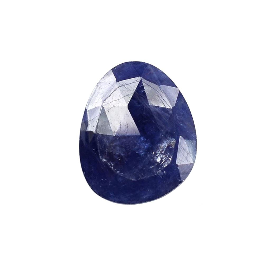 BLUE SAPPHIRE ROSE CUT BRIOLETTE IRREGULAR TRILLION 11X9MM 3.45 Cts.