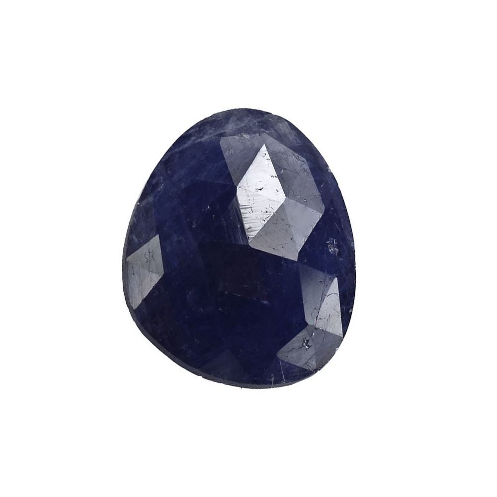 BLUE SAPPHIRE ROSE CUT BRIOLETTE IRREGULAR TRILLIONISH 11X9MM 3.48 Cts.