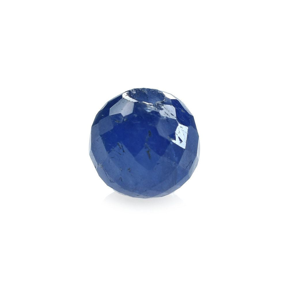 BLUE SAPPHIRE FACETED ROUND BALL 5-6MM (FULL DRILL-1.30MM) 2.18 Cts.