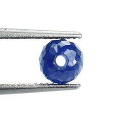 BLUE SAPPHIRE FACETED ROUND BALL 5-6MM (FULL DRILL-1.30MM) 2.18 Cts.