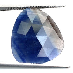 BLUE SAPPHIRE ROSE CUT BRIOLETTE TRILLIONISH (2ND-QUALITY) 18X16MM 10.34 Cts.