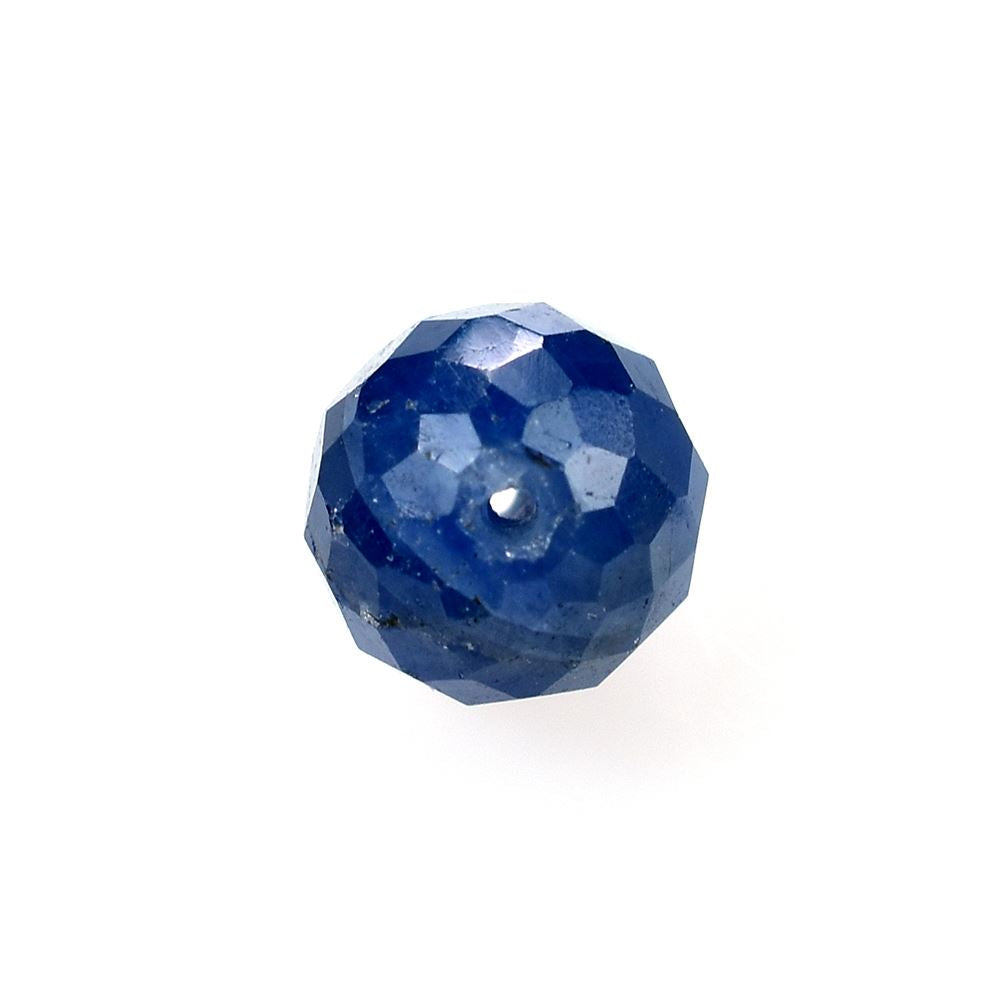 BLUE SAPPHIRE FACETED ROUND BALL (NORMAL) (FULL DRILL 0.60MM) 5X6 MM 1.96 CTS