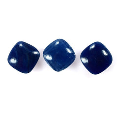 BLUE SAPPHIRE PLAIN LENTIL CUSHION (BLUE)(OPAQUE)(SI) 12.00X12.00 MM 7.17 CTS
