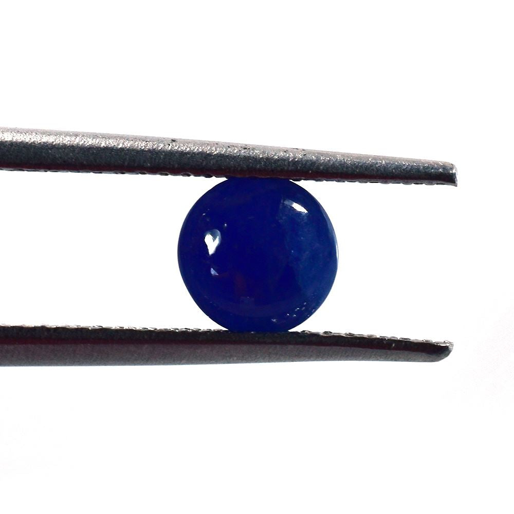 BLUE SAPPHIRE PLAIN LENTIL ROUND (BLUE)(OPAQUE)(SI) 6.00X6.00 MM 1.09 CTS