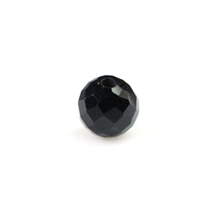 BLACK SPINEL FACETED ROUNDEL BALLS (HALF DRILL) 5MM 1.27 Cts.