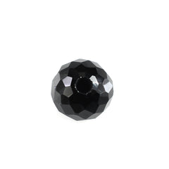 BLACK SPINEL FACETED ROUNDEL BALLS (HALF DRILL) 4MM 0.63 Cts.