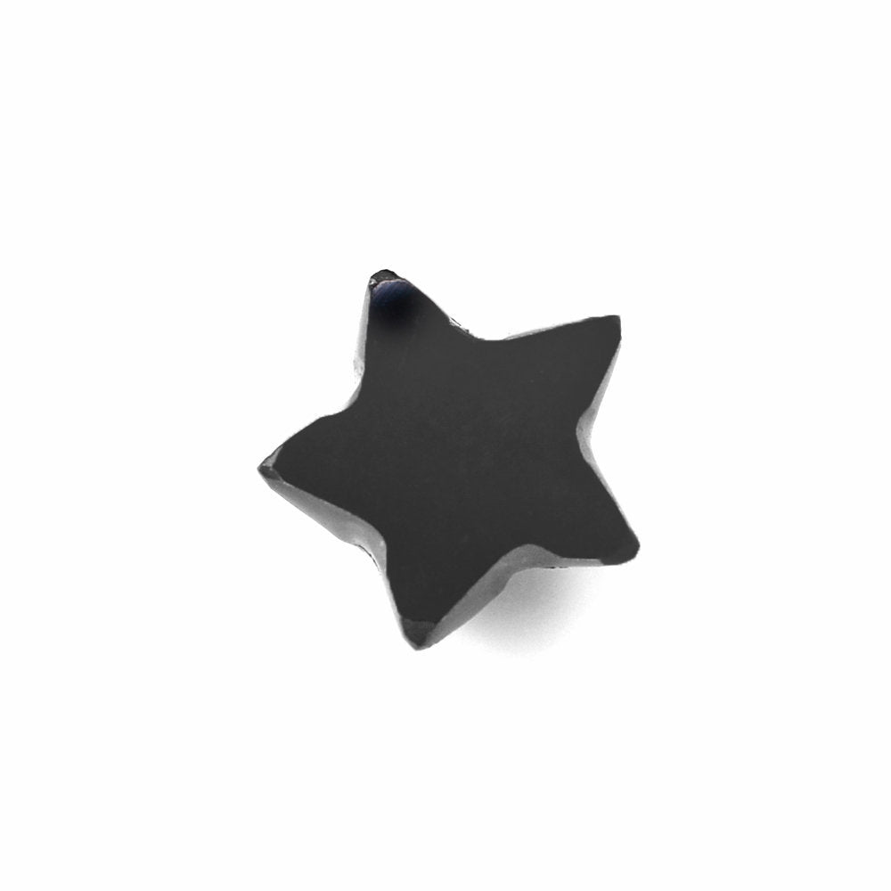 BLACK SPINEL CUT STAR SHAPE 6.20X5.90MM 0.88 Cts.