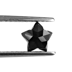 BLACK SPINEL CUT STAR SHAPE FANCY 7MM 1.55 Cts.