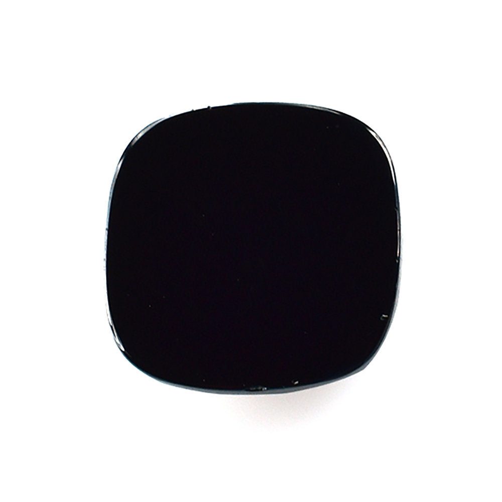 BLACK SPINEL CHECKER CUT CUSHION CAB 12X12MM 6.57 Cts.