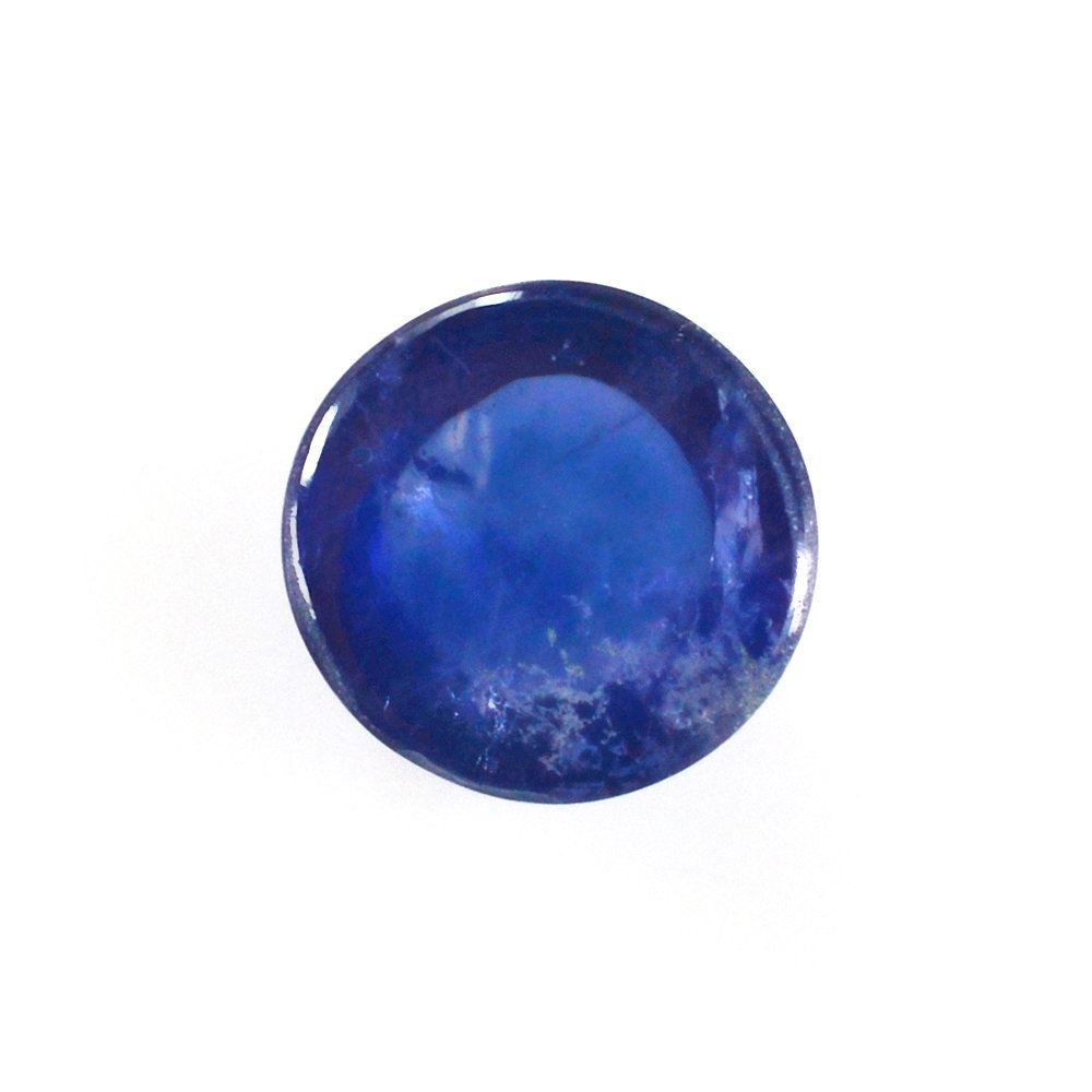 GLASSFILLED BLUE SAPPHIRE ROUND CAB 6MM 1.17 Cts.