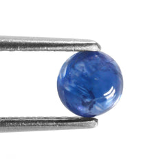 GLASSFILLED BLUE SAPPHIRE ROUND CAB 6MM 1.17 Cts.