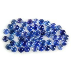 GLASSFILLED BLUE SAPPHIRE ROUND CAB 4MM 0.39 Cts.