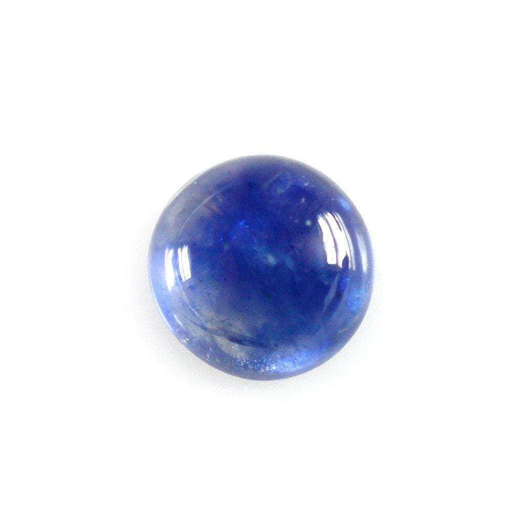 GLASSFILLED BLUE SAPPHIRE ROUND CAB 5.00X5.00MM 0.75 Cts.