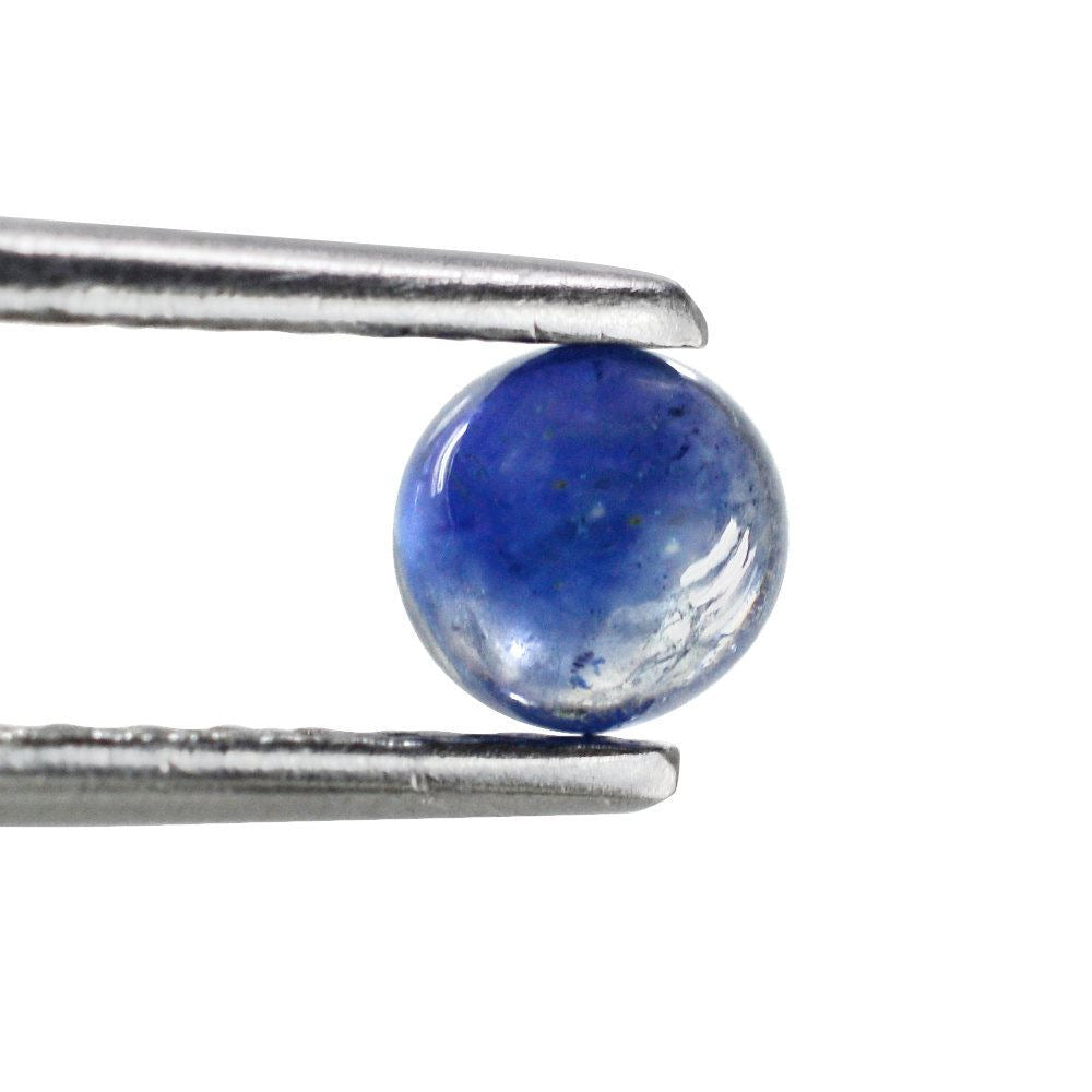 GLASSFILLED BLUE SAPPHIRE ROUND CAB 5.00X5.00MM 0.75 Cts.