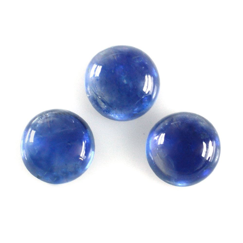 GLASSFILLED BLUE SAPPHIRE ROUND CAB 5.00X5.00MM 0.75 Cts.