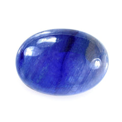GLASSFILLED BLUE SAPPHIRE PLAIN OVAL CAB (DARK) 14X10MM 8.60 Cts.