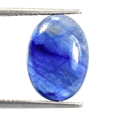 GLASSFILLED BLUE SAPPHIRE PLAIN OVAL CAB (DARK) 14X10MM 8.60 Cts.