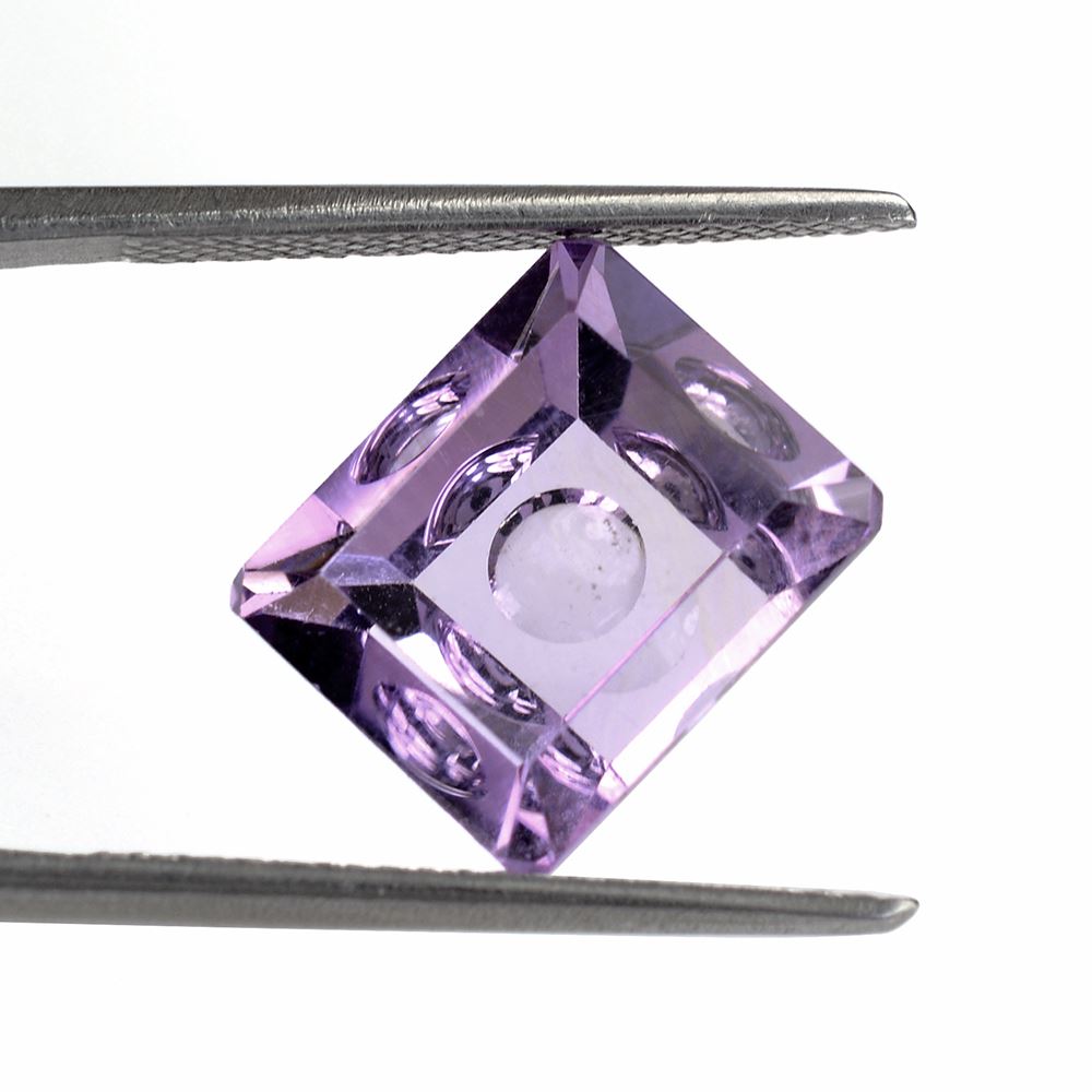 BRAZIL AMETHYST MIRROR CUT BUBBLY OCTAGON MEDIUM 12X10MM 5.90 Cts.