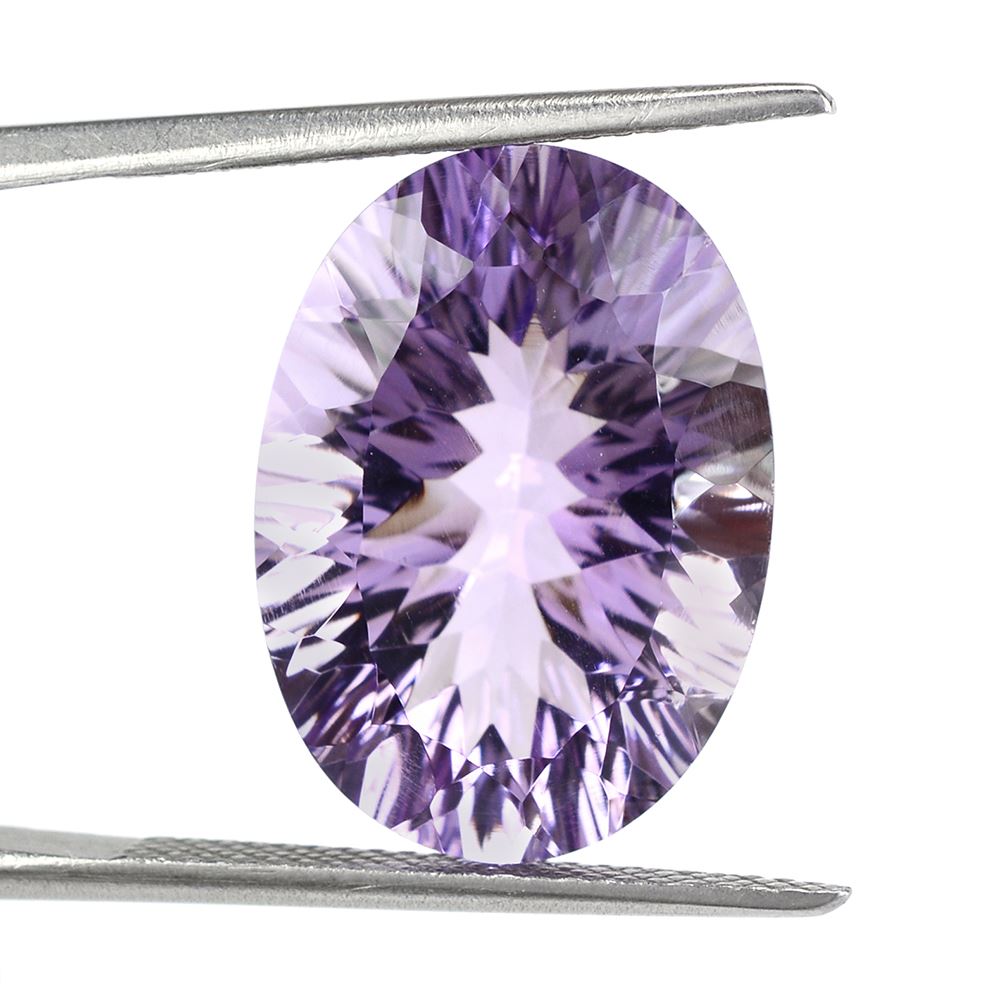 BRAZIL AMETHYST CONCAVE CUT OVAL MEDIUM 18X13MM 11.17 Cts.