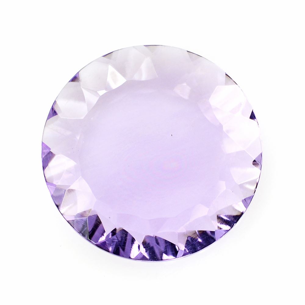 BRAZIL AMETHYST CONCAVE ROUND FLAT COIN MEDIUM (DES#142) 15MM 5.85 Cts.