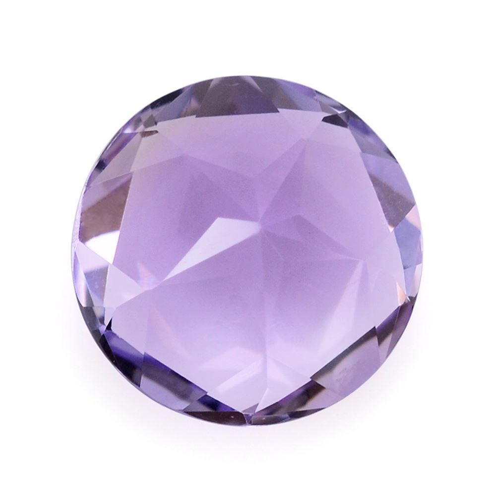 BRAZIL AMETHYST PENTAGON ROUND WITH STAR CUT BACK MEDIUM 12MM 5.77 Cts.