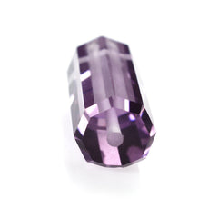 BRAZIL AMETHYST STEP CUT BARREL (FULL DRILL 1MM) 20X8MM 13.07 Cts.