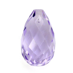 BRAZIL AMETHYST FACETED DROPS (LITE) (HALF DRILL 0.80MM) 10X6MM 2.49 Cts.
