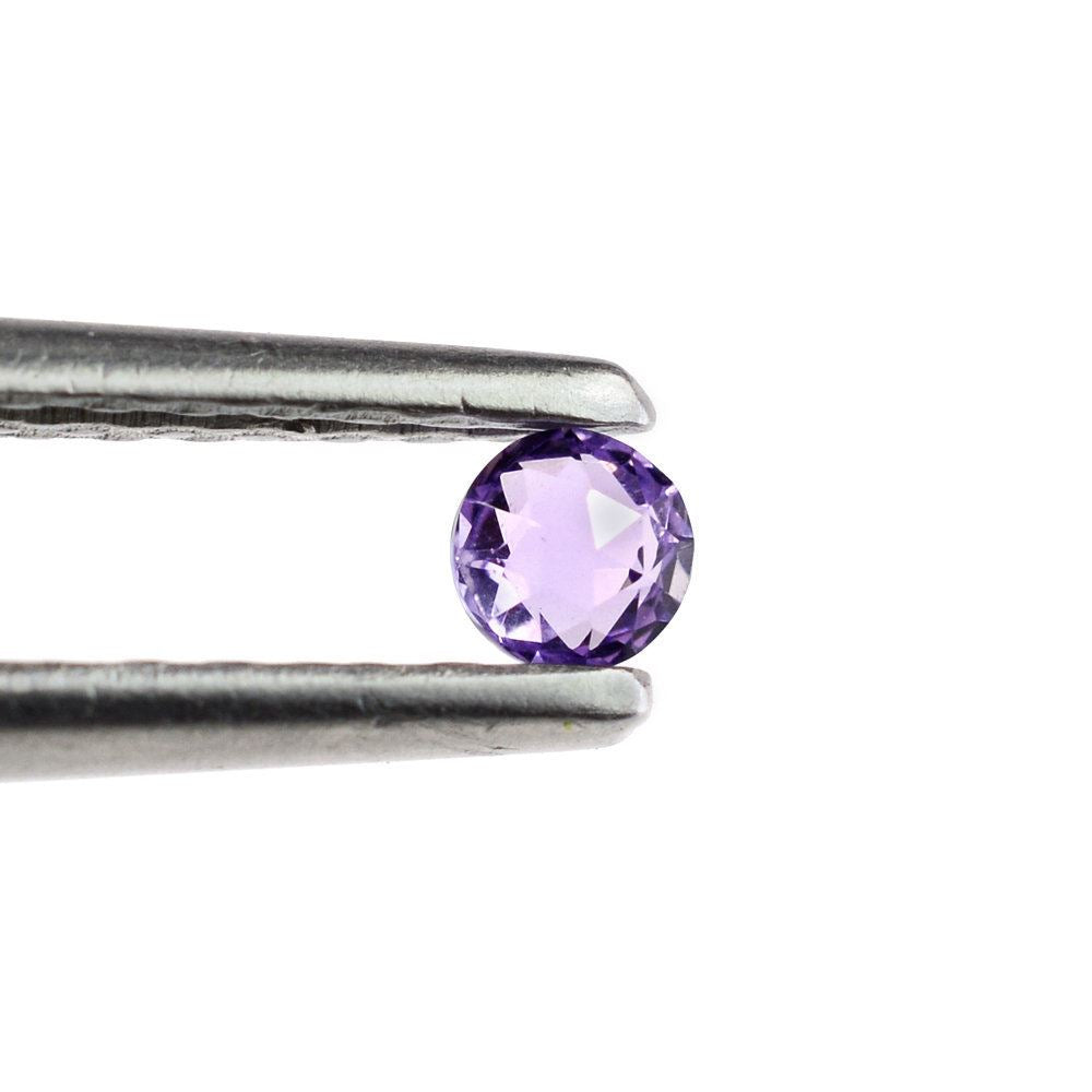 BRAZIL AMETHYST ROSE CUT BRIOLETTE ROUND 3MM 0.12 Cts.