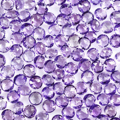 BRAZIL AMETHYST ROSE CUT BRIOLETTE ROUND 3MM 0.12 Cts.