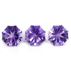 BRAZIL AMETHYST CONCAVE CUT FANCY (MEDIUM) 15MM 11.17 Cts.
