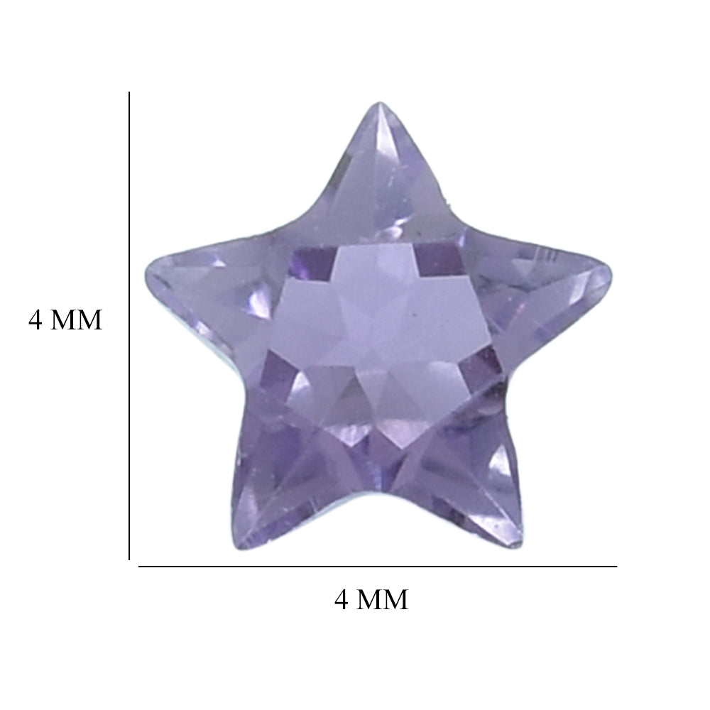 BRAZIL AMETHYST CUT STAR (DARK) 4MM (THICKNESS :-2.60-3.00MM) 0.21 Cts.