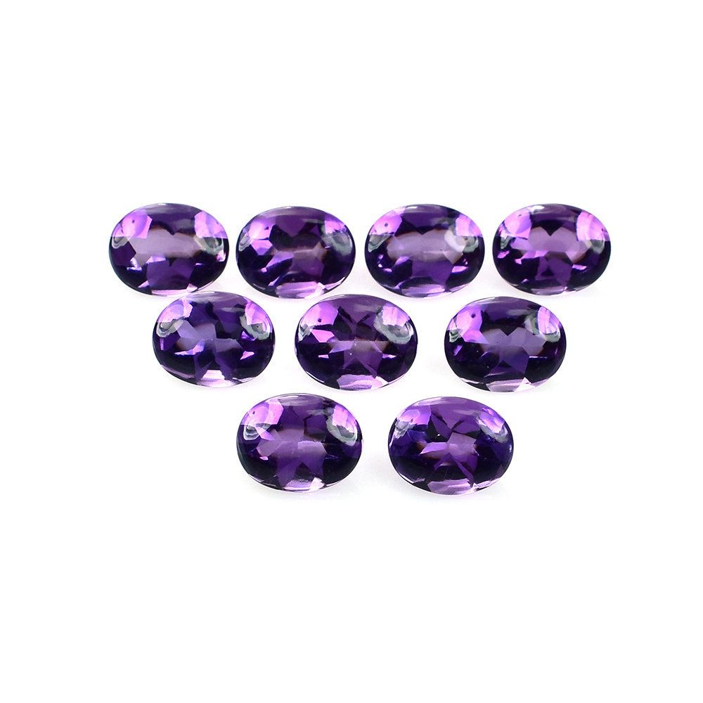 BRAZIL AMETHYST BUFFTOP CUT OVAL (AAA/CLEAN) 9X7MM 1.74 Cts.