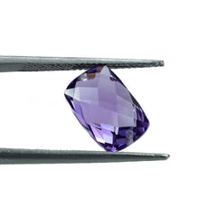 BRAZIL AMETHYST CHECKER CUT CUSHION (MEDIUM/CLEAN) (FULL DRILL) 12.00X8.00 MM 3.60 Cts.