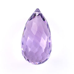 BRAZIL AMETHYST CHECKER FACETED DROPS (LIGHT/CLEAN) (FULL DRILL) 22X12 MM 20.58 Cts.