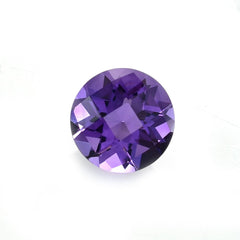 BRAZIL AMETHYST CHECKER CUT ROUND (DARK/CLEAN) 7.00 MM 1.15 Cts.