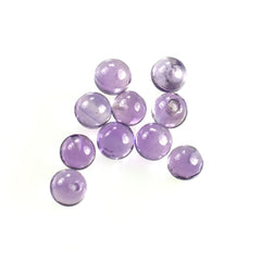 BRAZIL AMETHYST PLAIN BALLS (MEDIUM/SI) 3 MM (HALF DRILL) 0.20 Cts.