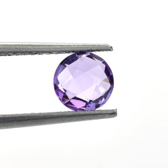 BRAZIL AMETHYST CHECKER CUT BRIOLETTE ROUND  (MEDIUM/CLEAN) 6 MM 0.77 Cts.